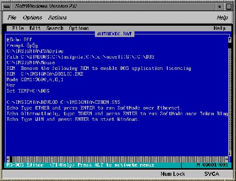 program spuštěný v MS-DOS